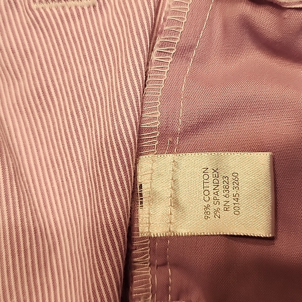CHRISTOPHER & BANKS Lavender and White Pinstripe Ankle Pants Size 12 Petite - Picture 7 of 12